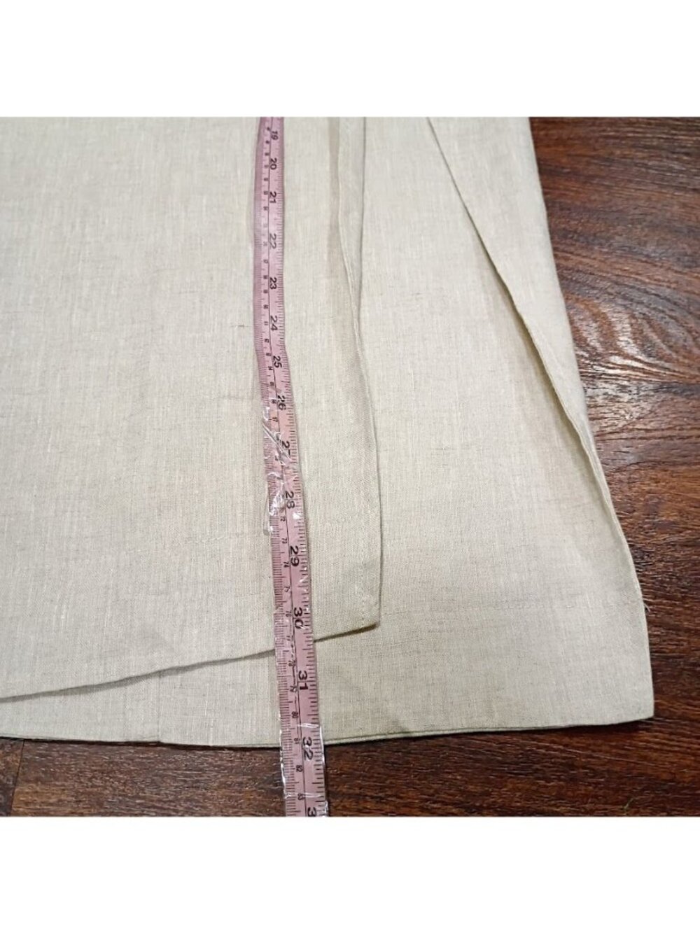 Lisa Maree Linen Tan Beige long Skirt Sz S Linen Blend Wrap Style NWT - Picture 12 of 15